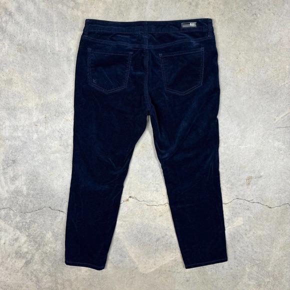 Kut From The Kloth Dianna Skinny 12P Corduroy Blue Cropped Stretch 34x24 - Picture 2 of 11